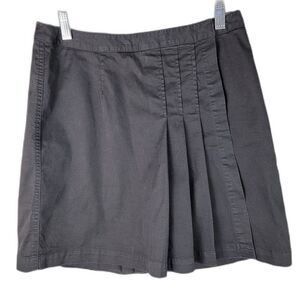 Rafaella Skort Black 6 Front Pleat Cotton Preppy Stretch Workwear